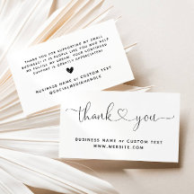 Enkel Tack för köp av små varumärken