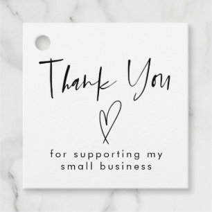 Enkel Tack Heart Small Business Gåvor Etiketter