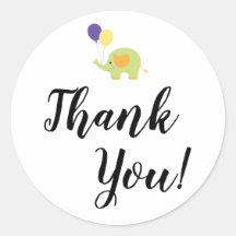 Enkel Tack med elefant