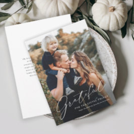 Enkel Tacksam För De Små Tacksägelse Julkort