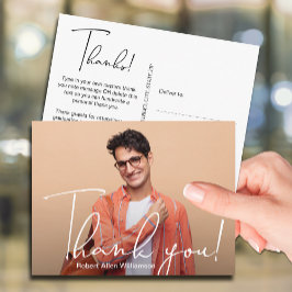 Enkel Tacksamhetskort för Examen med Foto Vykort