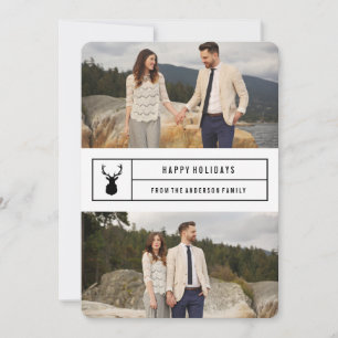 Enkel tagg i vitt julkort