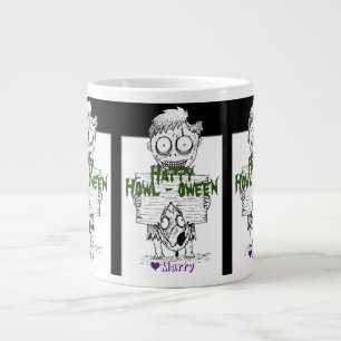 Enkel talang Halloween-familjen Lycklig Howl-oween Jumbo Mugg