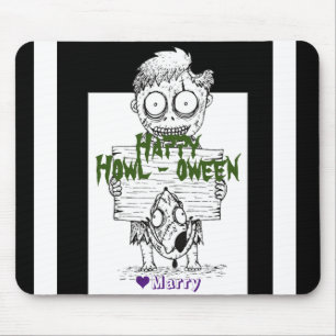 Enkel talang Halloween-familjen Lycklig Howl-oween Musmatta