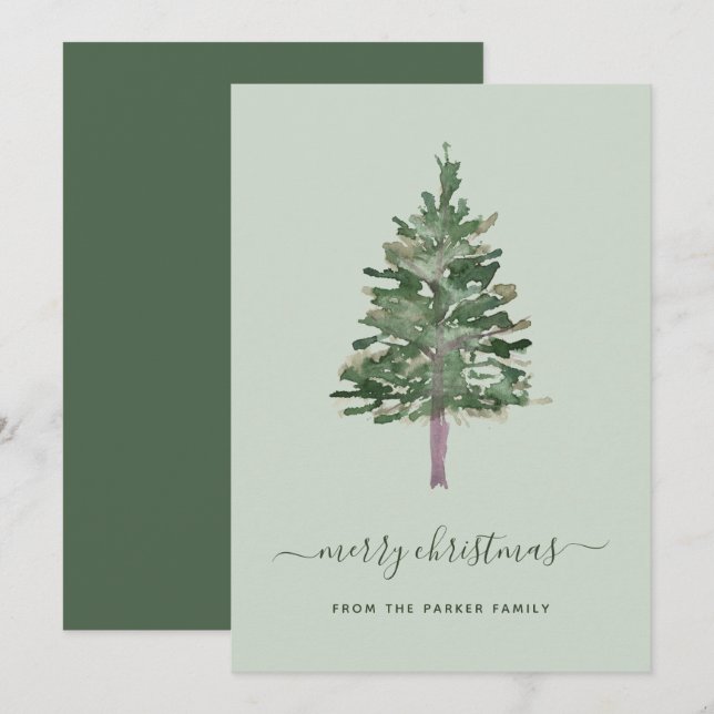 Enkel Tall Julkort (Fram/baksida)