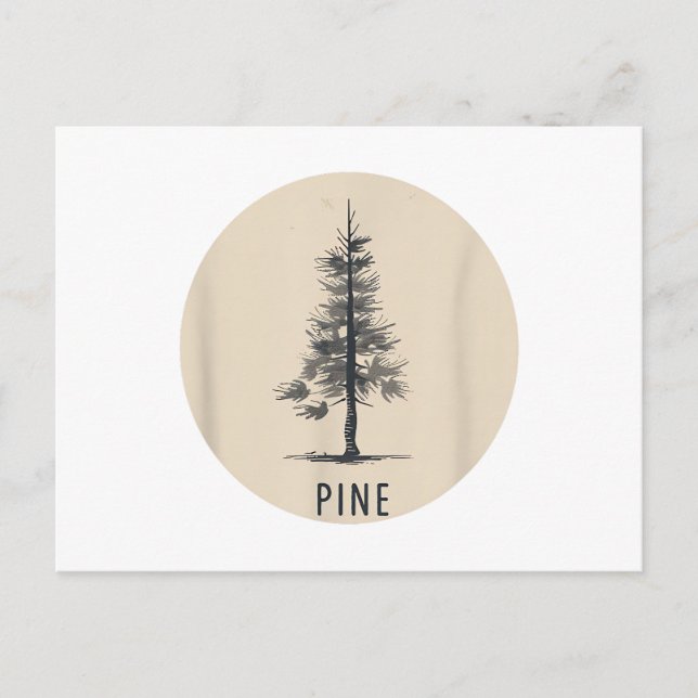 Enkel tallträdsoverall helg vykort (Framsida)