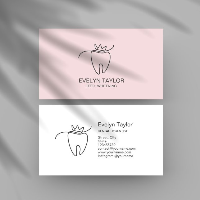 Enkel tandläkare Dentala tandläkartänder Whitening Visitkort (Skapare uppladdad)