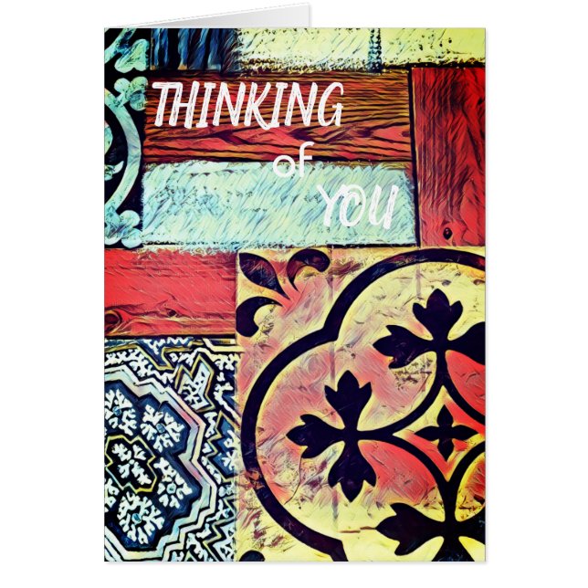 Enkel tanke på dig Hälsning Hälsningskort (Framsidan)