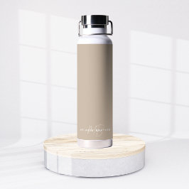 Enkel Taupe-minimalistisk två monogram Namn