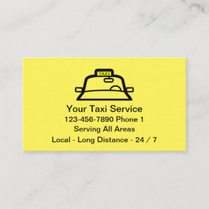 Enkel Taxi-tjänst för Gult Visitkort