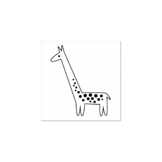 Enkel Tecknad Giraffe Stämpel