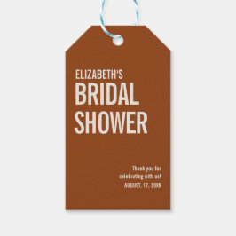 Enkel Terrakotta Typografi Bröllop Bröllops Tacksa Presentetikett