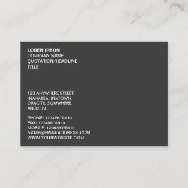 Enkel text 02 - Grått Visitkort