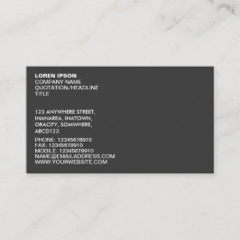 Enkel text 02 - Grått Visitkort