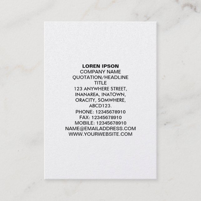 Enkel text 04 - Vit (Guld-kort) Visitkort (Framsida)