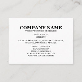 Enkel text 06a - Vit Visitkort