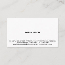 Enkel text 08 - Vit Visitkort