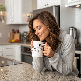 Enkel text för svart stil, bibel verse-calligrafi kaffemugg
