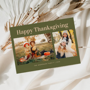 Enkel text Happy thanksgiving-foto Julkort