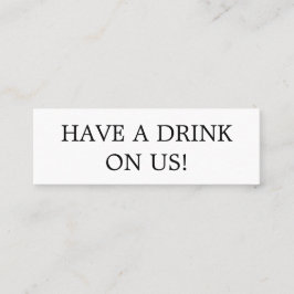 Enkel text Ny lydd Bröllop Free Drink Biljett