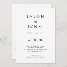 Enkel text QR-kod Svartvitt Bröllop