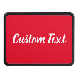 Enkel textmall för Ljusröd och vit skript Dragkroksskydd