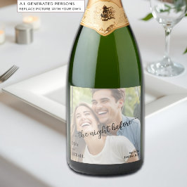 Enkel textöverlagring Foto natten innan