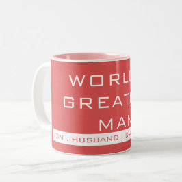 Enkel texttypografi Två-Tonad mugg