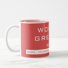 Enkel texttypografi Två-Tonad mugg