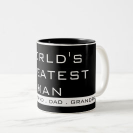 Enkel texttypografi Två-Tonad mugg