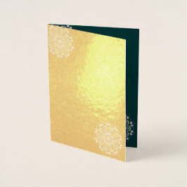 enkel texturerad grönt bröllop folierat kort