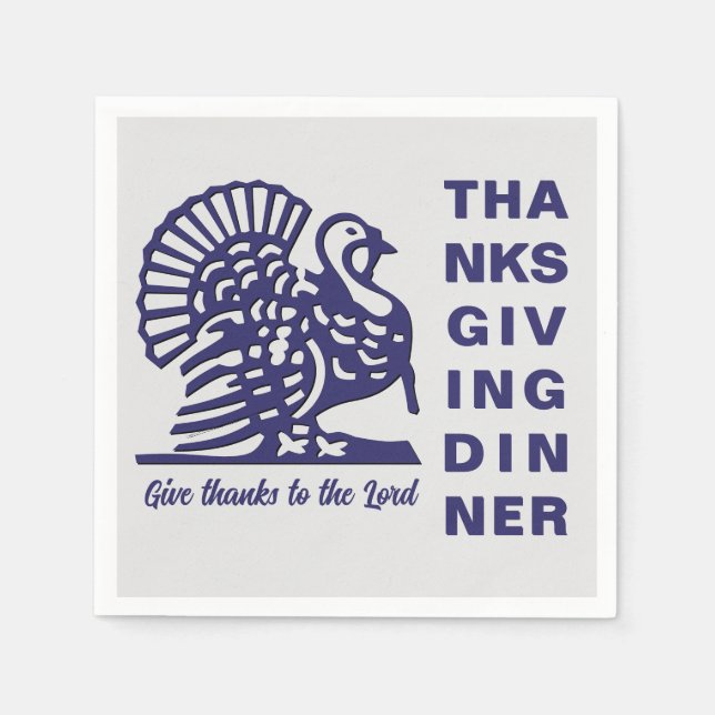 Enkel THANKSGIVING DINNER Papper Pappersservett (Framsidan)