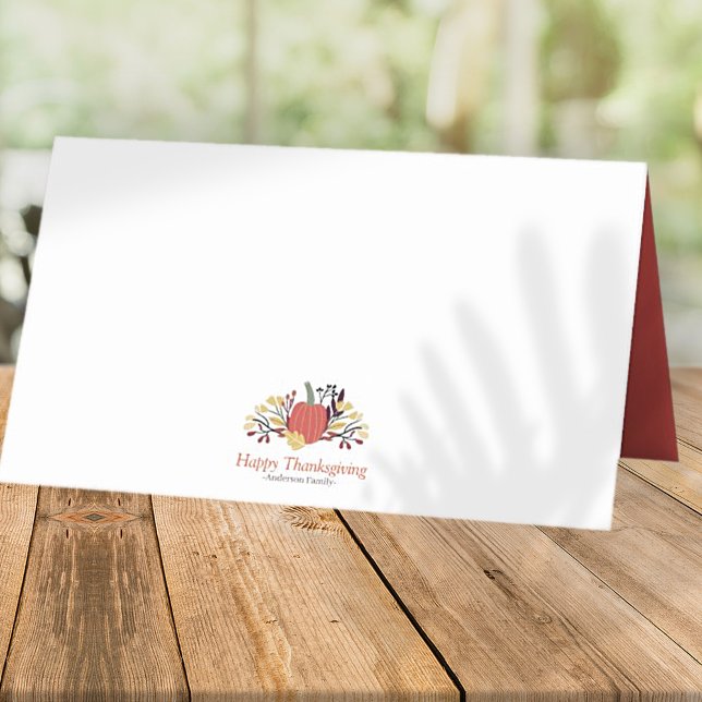 Enkel Thanksgiving för höstpumpar för Chic Placeringskort (Skapare uppladdad)