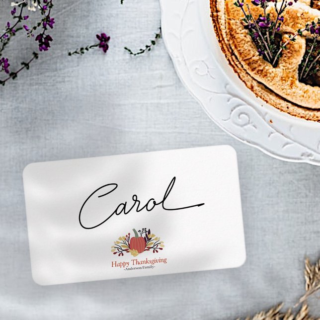 Enkel Thanksgiving för höstpumpar för Chic Placeringskort (Skapare uppladdad)