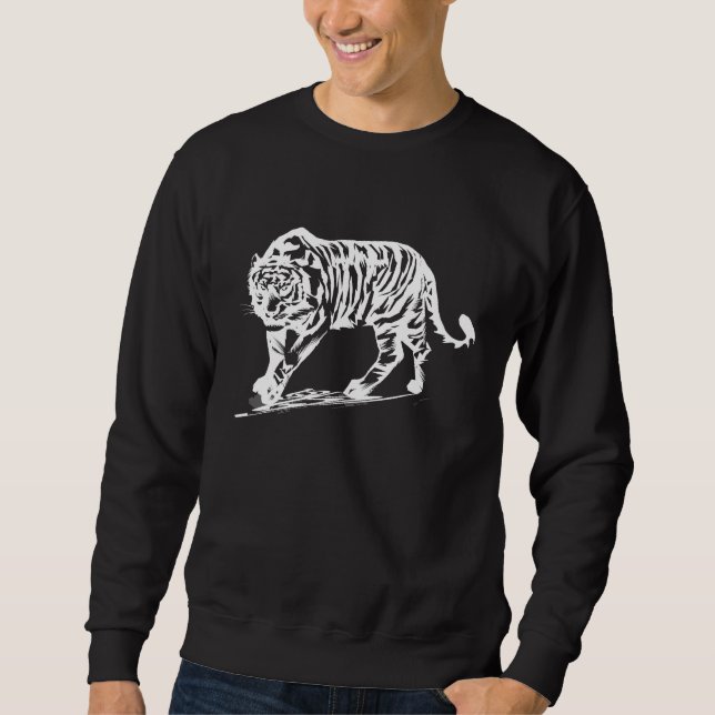 Enkel tiger i vitskjorta sweatshirt (Framsida)