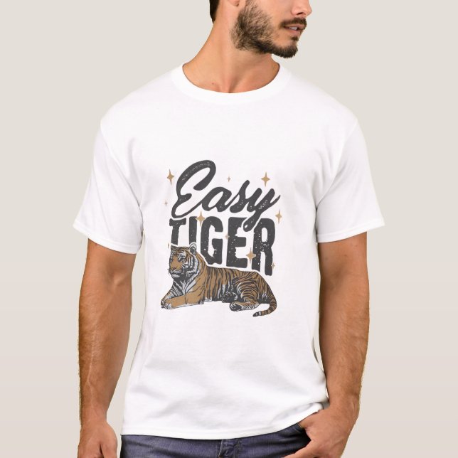 "Enkel tigerdesign" T Shirt (Framsida)