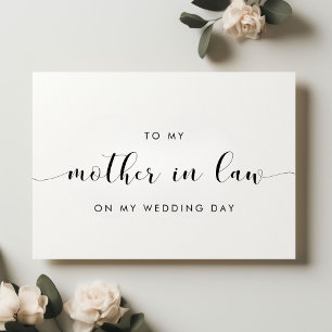 Enkel till min mor-in-law på mitt bröllopsdag-kort inbjudningar