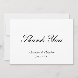 Enkel tillbakavisning för Elegant bröllop Tack