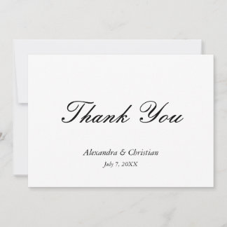 Enkel tillbakavisning för Elegant bröllop Tack