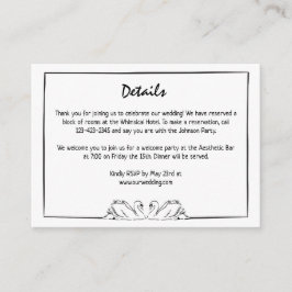 Enkel timodig handskriven information om Svan Teck Tilläggskort