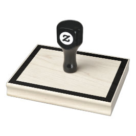 Enkel tom rektangel med tjockare kant stämpel