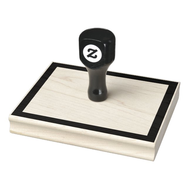 Enkel tom rektangel med tjockare kant stämpel (Stämpel)