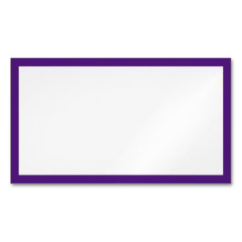 Enkel tom vit och Royal Lila Gräns Magnetiska Visitkort