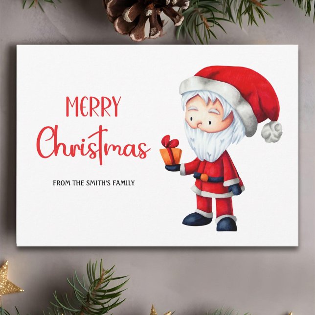 Enkel Tomte God Jul Julkort (Skapare uppladdad)