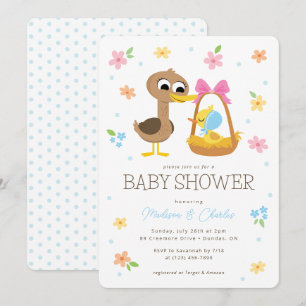 Enkel toppen 5 Little Ankor Boy Baby Shower Inbjudningar