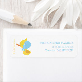 Enkel toppen | 5 Little Ankor Boy Baby Shower Returadress Etikett