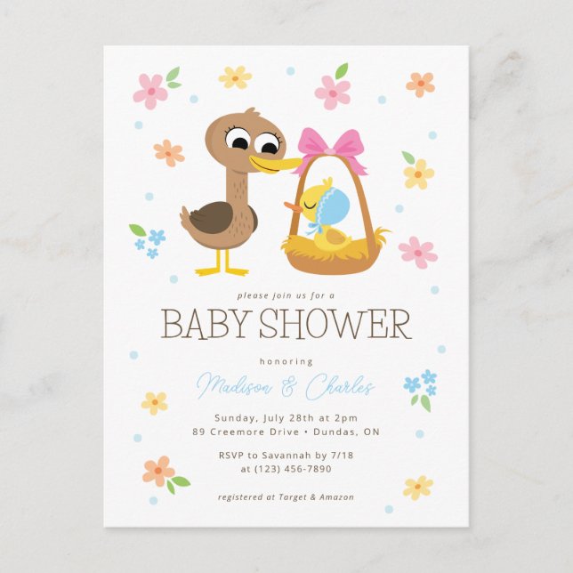 Enkel toppen | 5 Little Ankor Boy Baby Shower Vykort (Framsida)