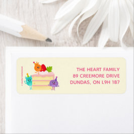 Enkel toppen | Bumble Nummer på födelsedagskaka Returadress Etikett