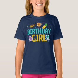Enkel toppen | Bumble Nummer på Space Birthday Gir T Shirt