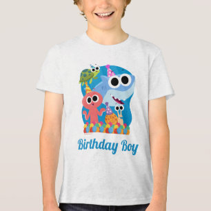 Enkel toppen   Finny the Shark Confetti Birthday T Shirt